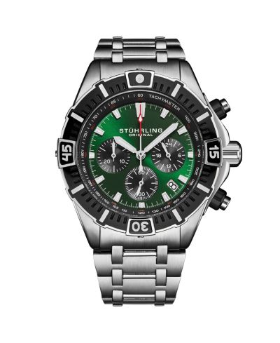 Мужские часы Stuhrling 1022 Chronograph с зеленым циферблатом