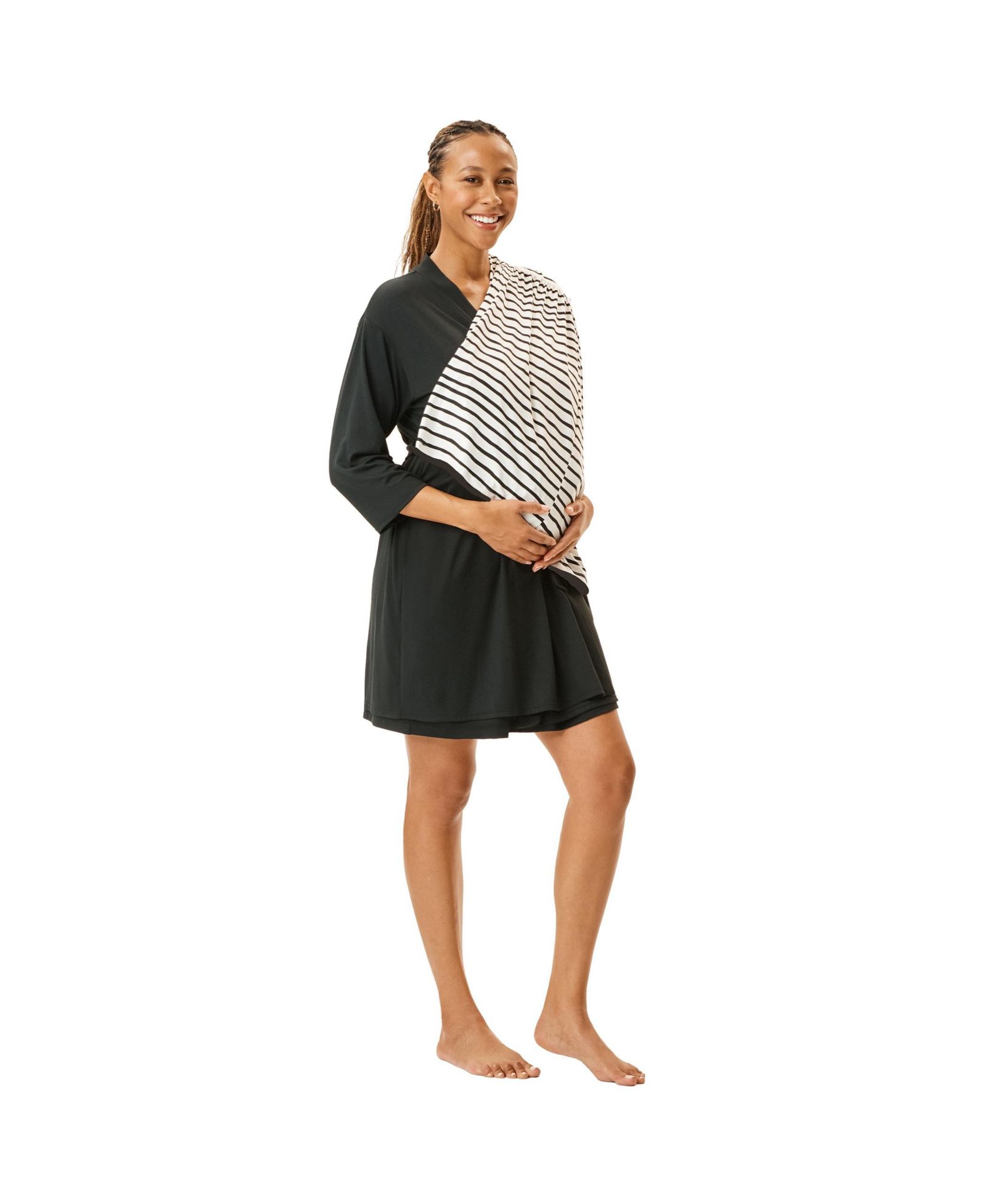 Комплект для сна Motherhood Maternity: халат и ночная рубашка с пеленкой для новорожденного