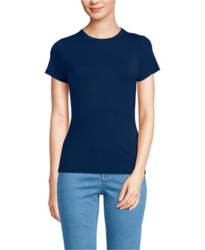 Lands' End Женская футболка с коротким рукавом и охлаждающим эффектом, Petite