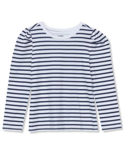 Детская футболка Lands' End Girls Long Sleeve Graphic Tee с пышными рукавами