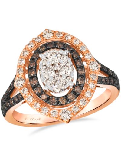 Кольцо Le Vian Nude and Chocolate с бриллиантами (0.87 ct. t. w.) из двухцветного золота 14K