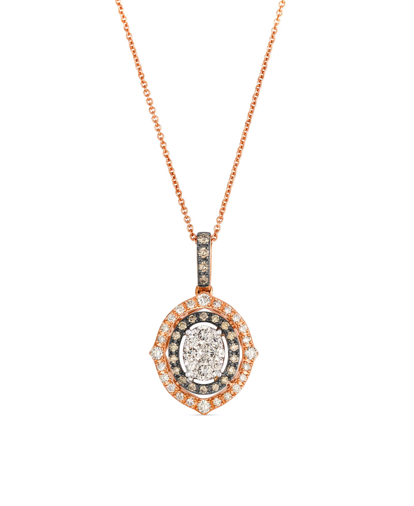 Le Vian подвеска с шоколадным и нюдовым бриллиантом в золоте 14K