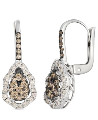 Le Vian Серьги с бриллиантами Nude Diamond (0.26 ct. t.w.) и Chocolate Diamond (0.50 ct. t.w.), золото 14K Vanilla Gold