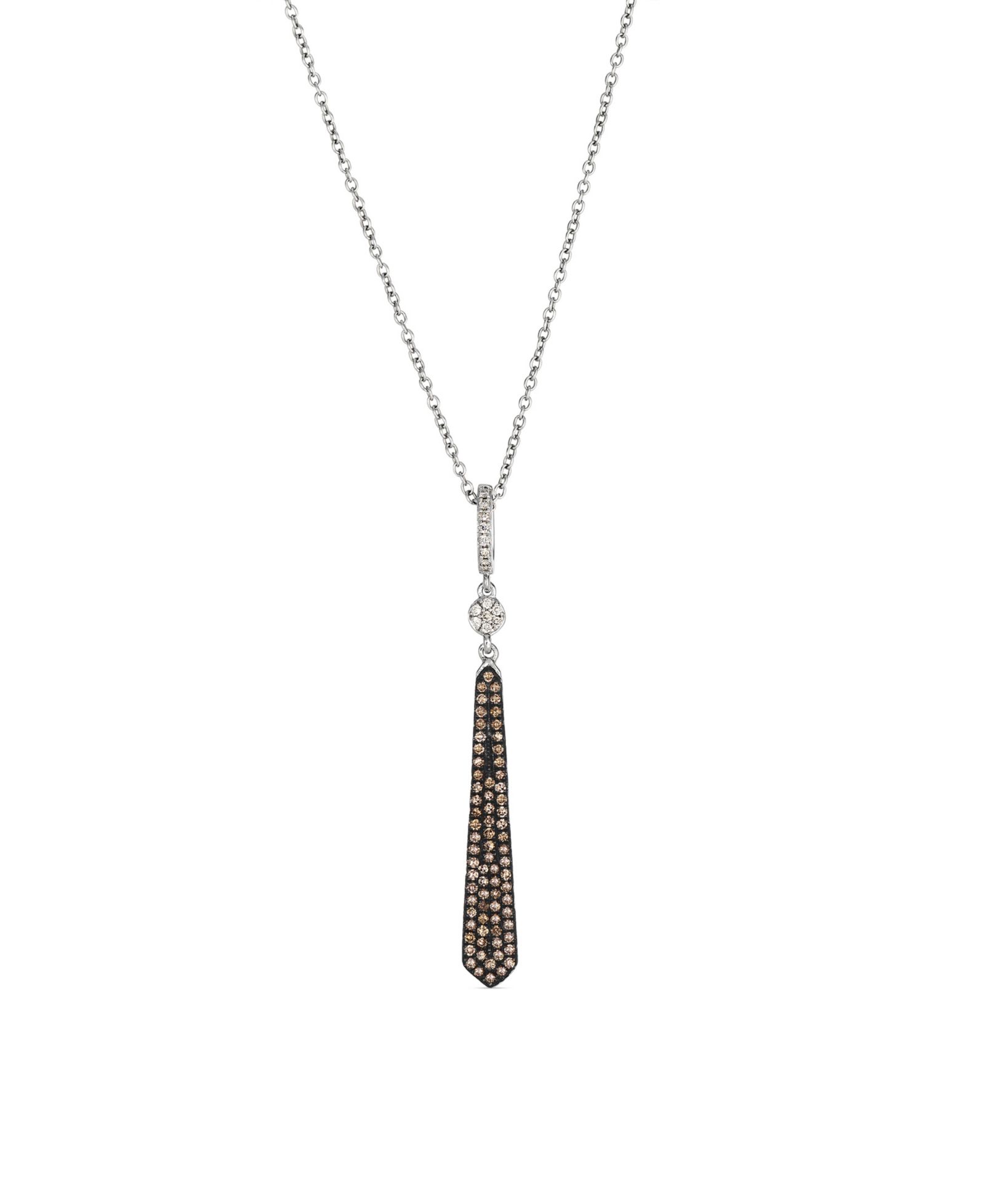 Le Vian Vanilla Diamond (.04 ct. t.w.) and Nude Diamond (.21ct. t.w.) Bar Pendant Necklace in 14K Vanilla Gold