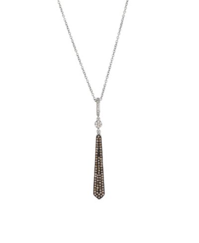 Le Vian Vanilla Diamond (.04 ct. t.w.) and Nude Diamond (.21ct. t.w.) Bar Pendant Necklace in 14K Vanilla Gold