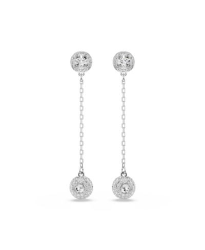 Swarovski Una Angelic Rhodium Plated Drop Earrings