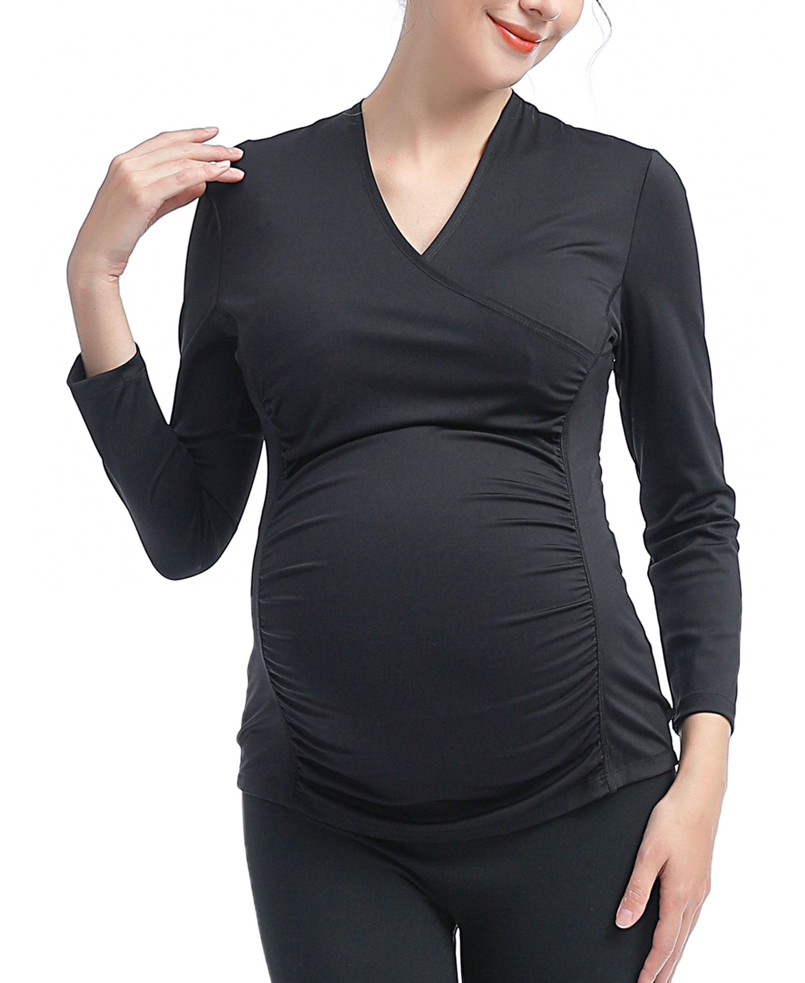 kimi + kai Women's Maternity Essential Nursing Active Top
