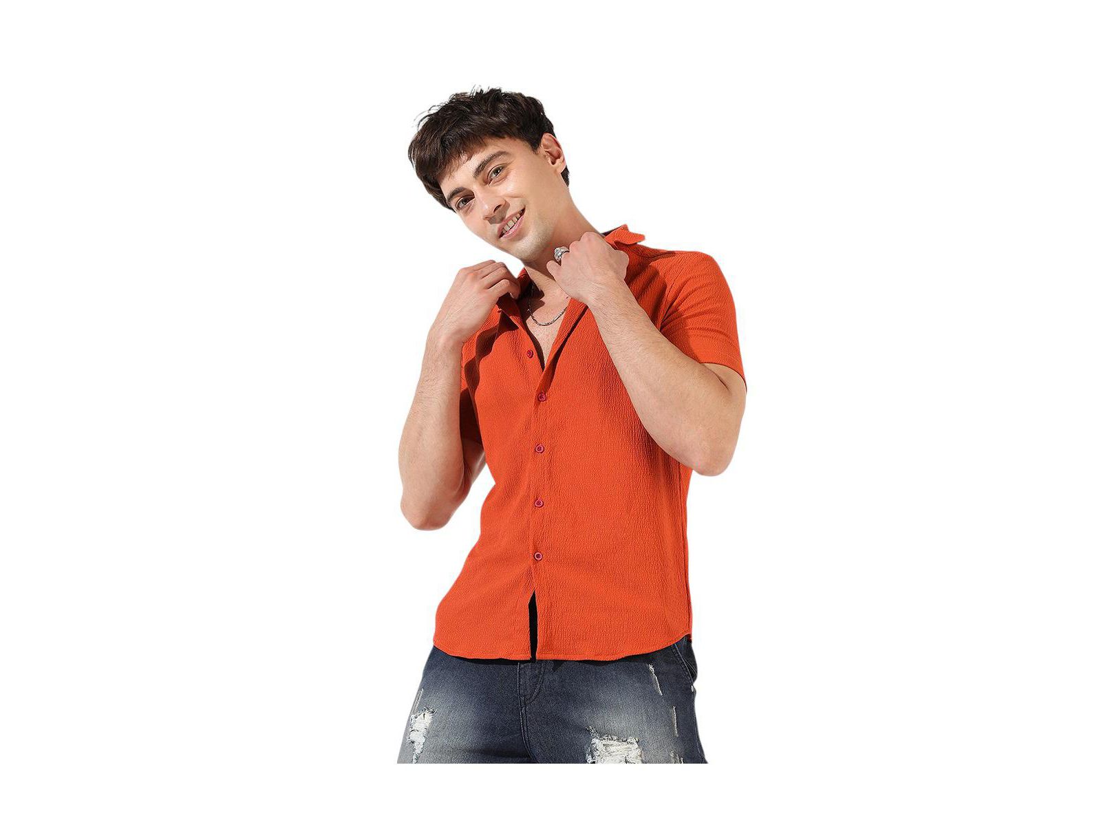 Cahoot Men's Solid Casual Shirt