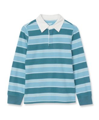 Lands' End Детская рубашка поло Rugby Shirt Long Sleeve Collared