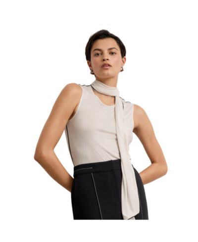 M.M.LaFleur Женский топ-майка Felicity Scarf из джерси
