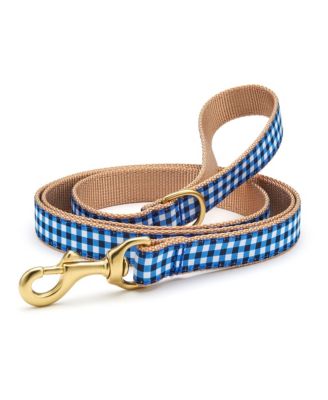Up Country Navy Gingham Dog Lead
