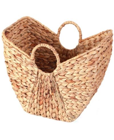 Vintiquewise Large Wicker Laundry Basket with Round Handles