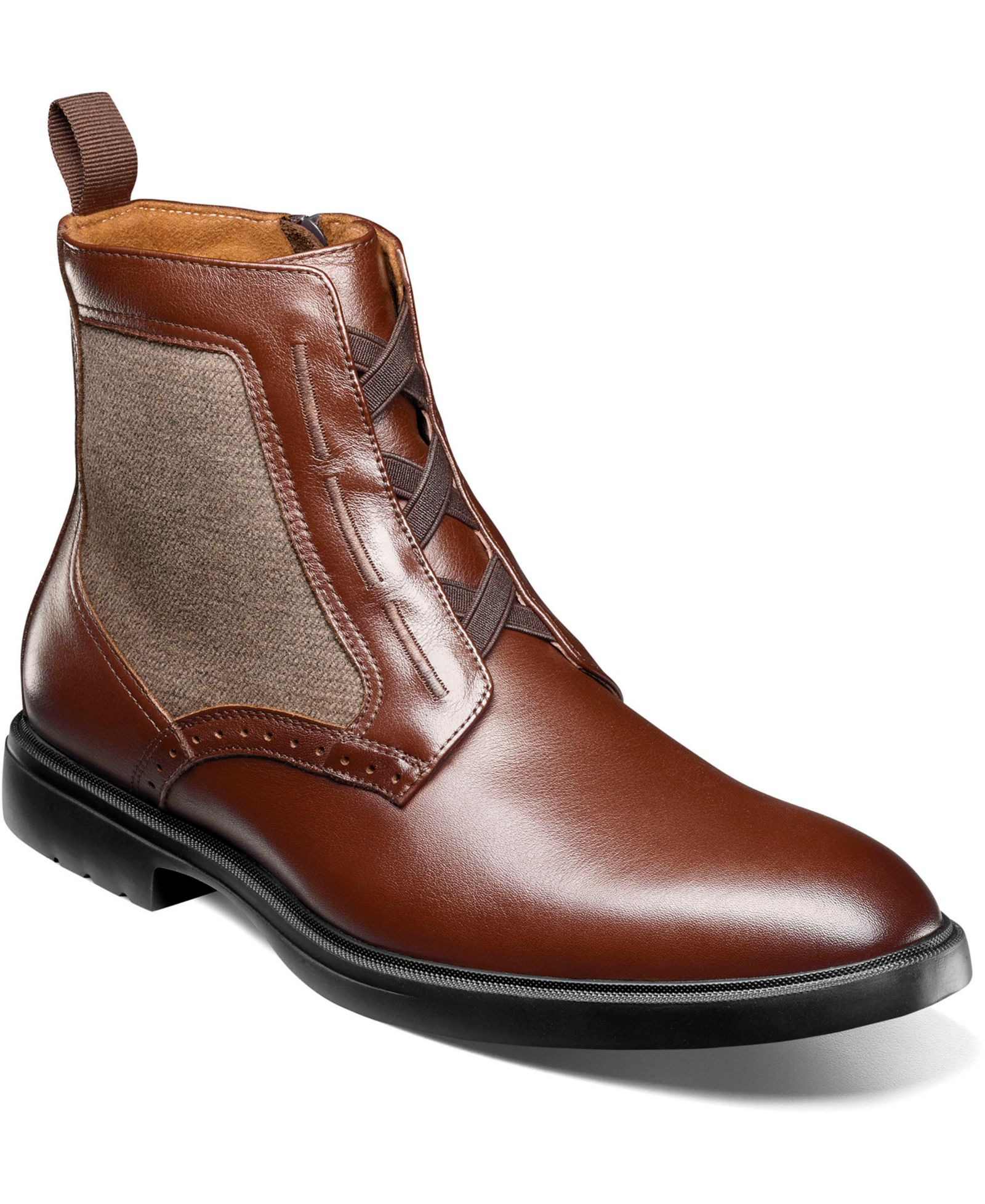 Stacy Adams Men's Thompson Elastic Lace Round Toe Boots