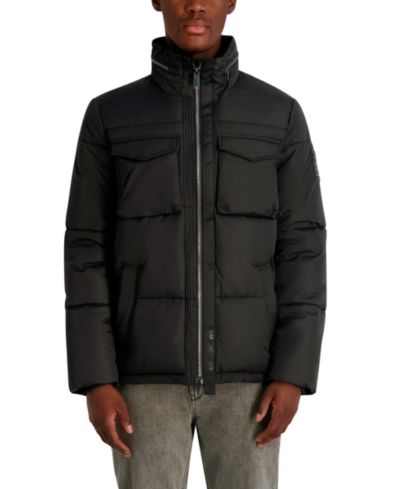 KARL LAGERFELD PARIS Men's Puffer with Chest Pockets