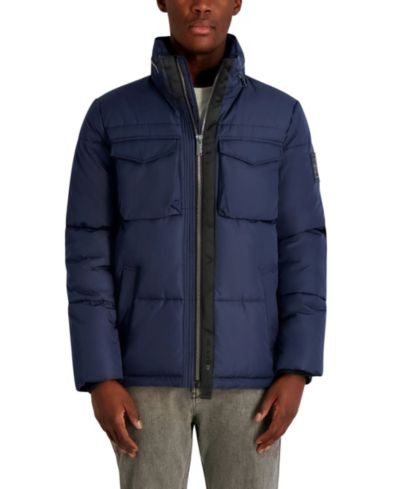 KARL LAGERFELD PARIS Men's Puffer with Chest Pockets