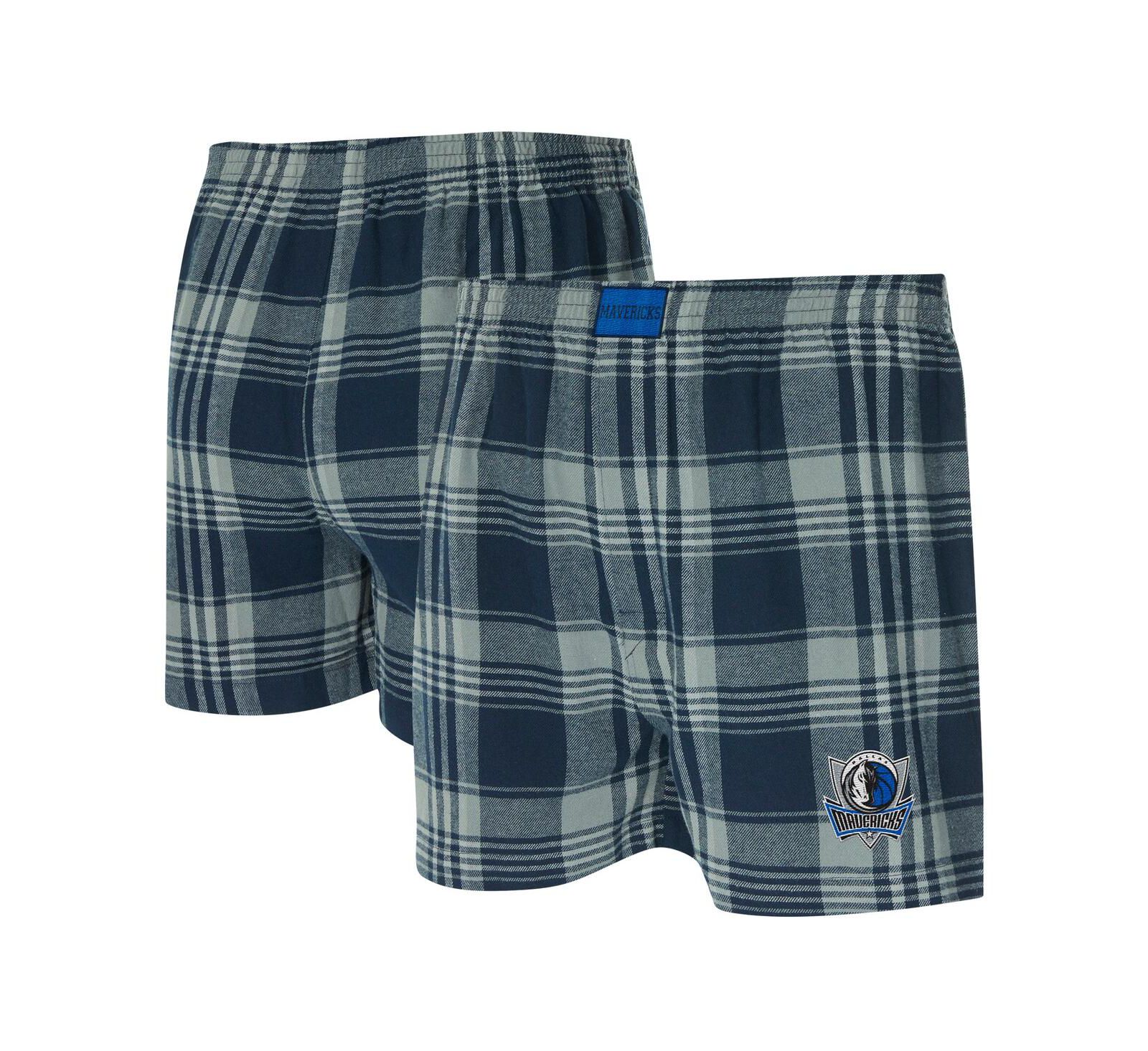 Concepts Sport Men's Navy Dallas Mavericks Region Flannel Boxer Shorts
