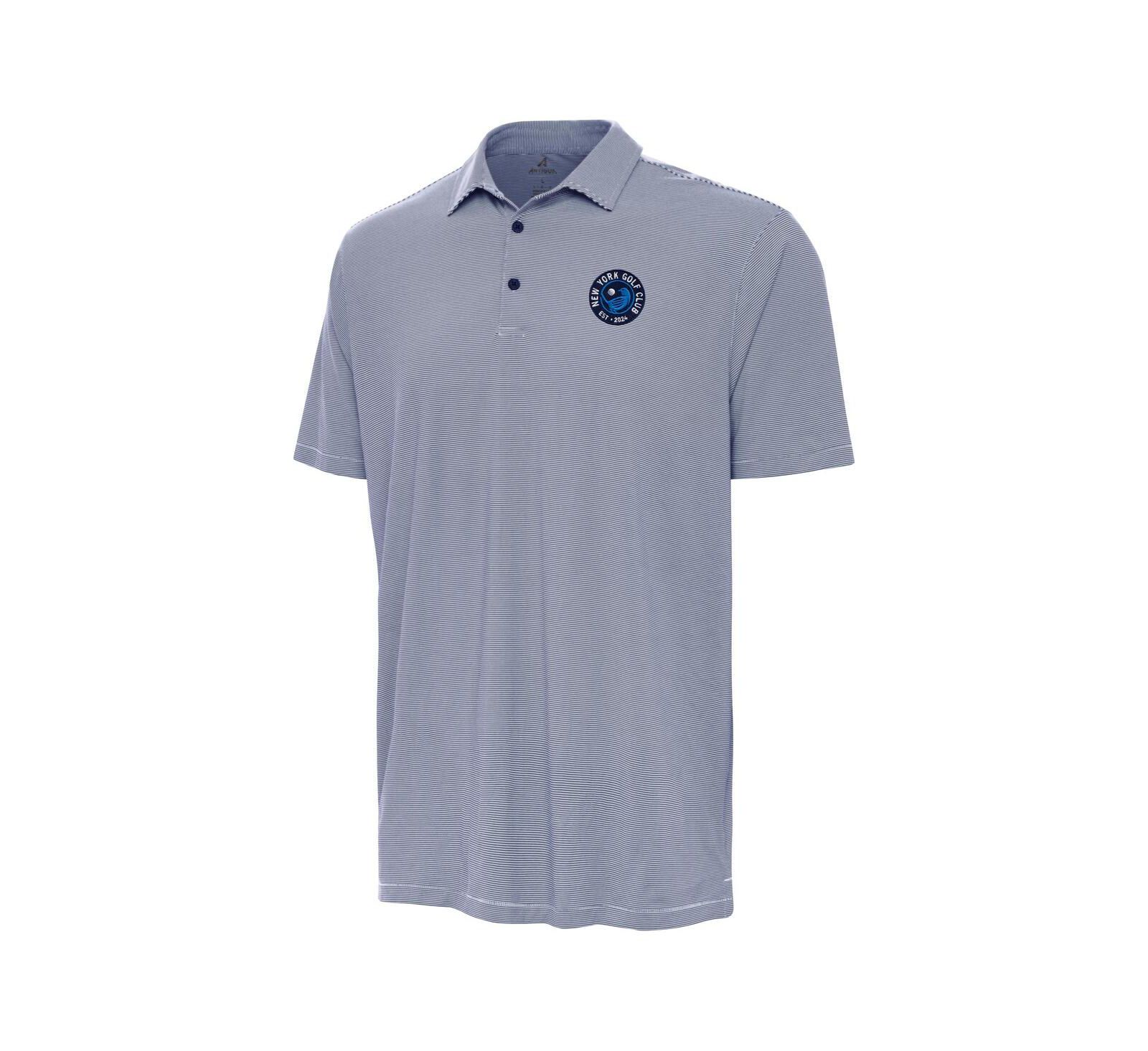 Antigua Men's Navy TGL New York Golf Club Twine Performance Polo Shirt