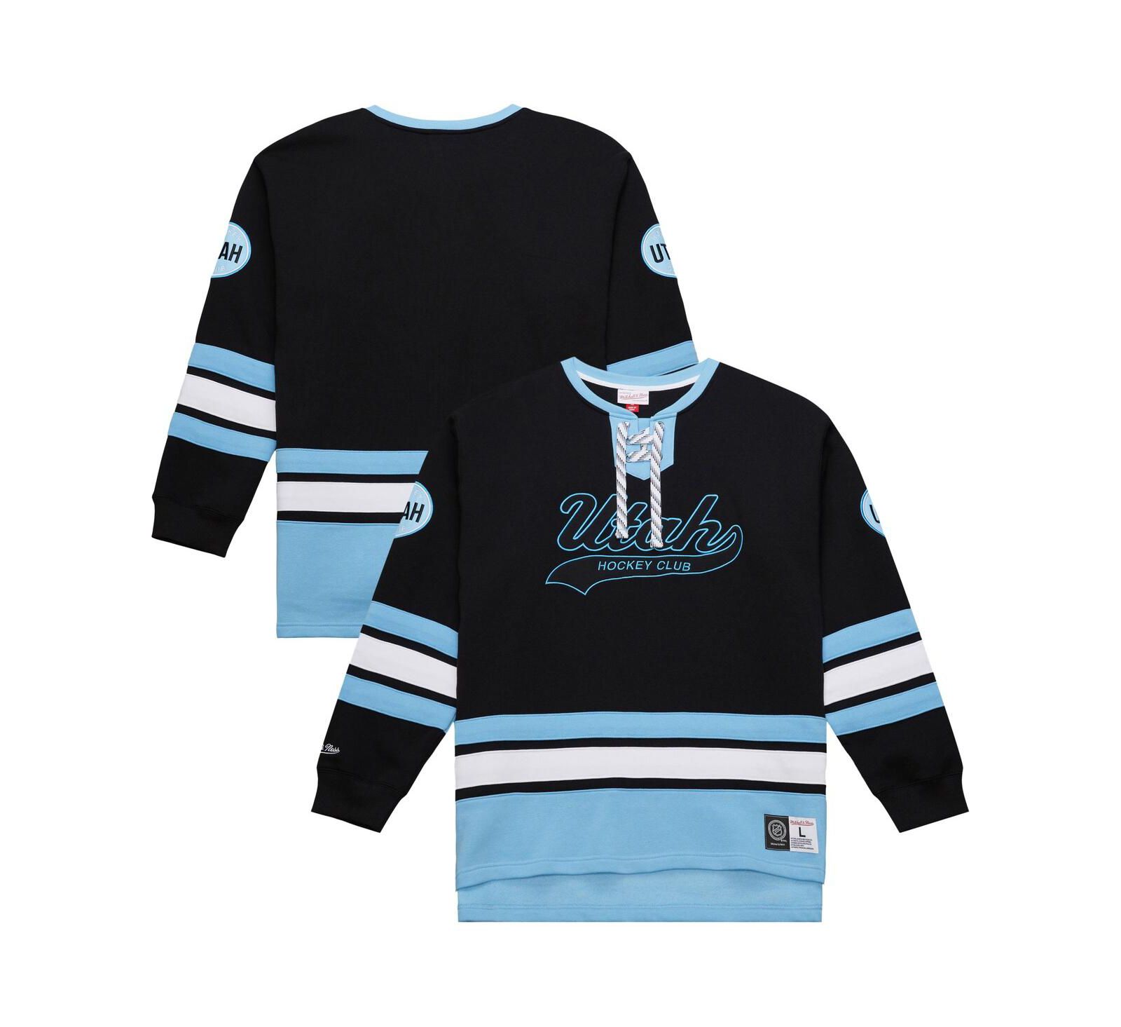 Mitchell & Ness Мужская черная толстовка Utah Mammoth Heritage Lace-Up