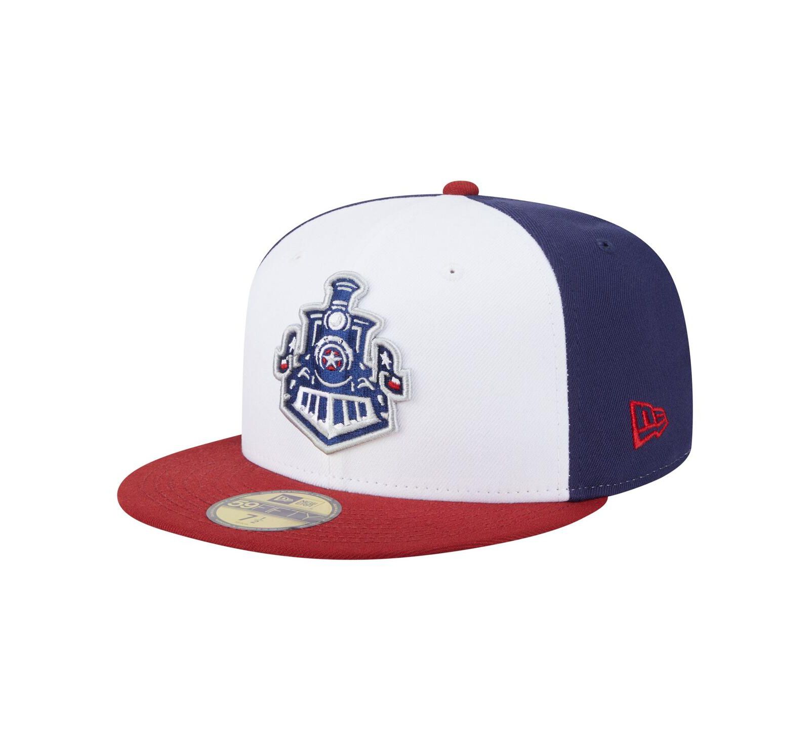 New Era Men's White/Red Round Rock Express Authentic Collection 59FIFTY Fitted Hat