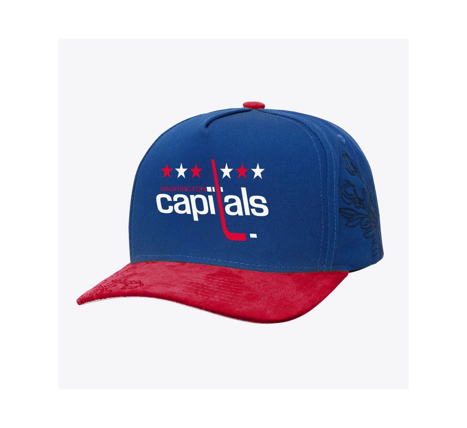 Mitchell & Ness Men's Blue/Red Washington Capitals May Flowers Pro Crown Adjustable Hat