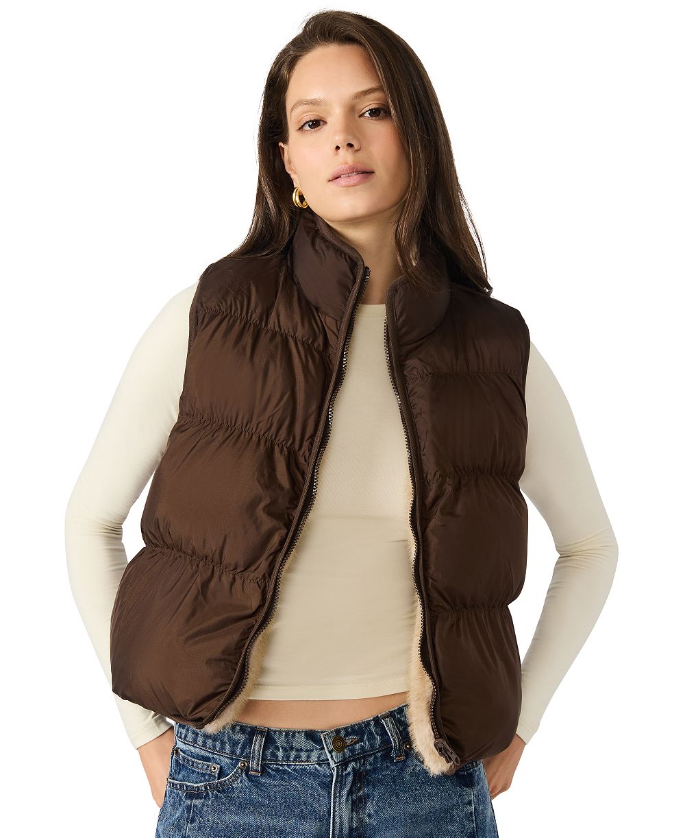 Steve Madden Women's Brady Reversible Puffer Vest