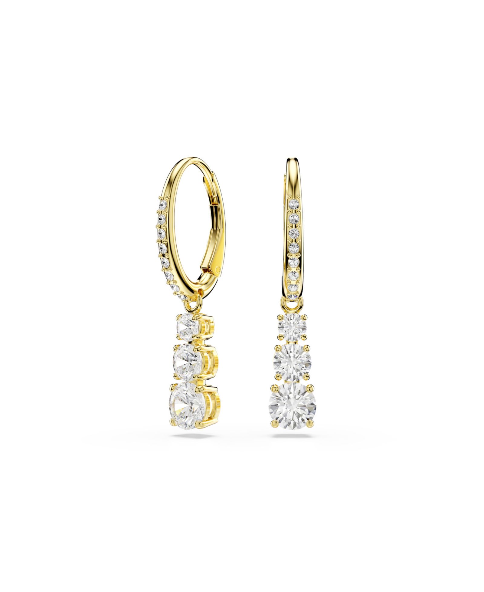 Серьги-кольца Swarovski Stilla Attract Gold-Tone Plated
