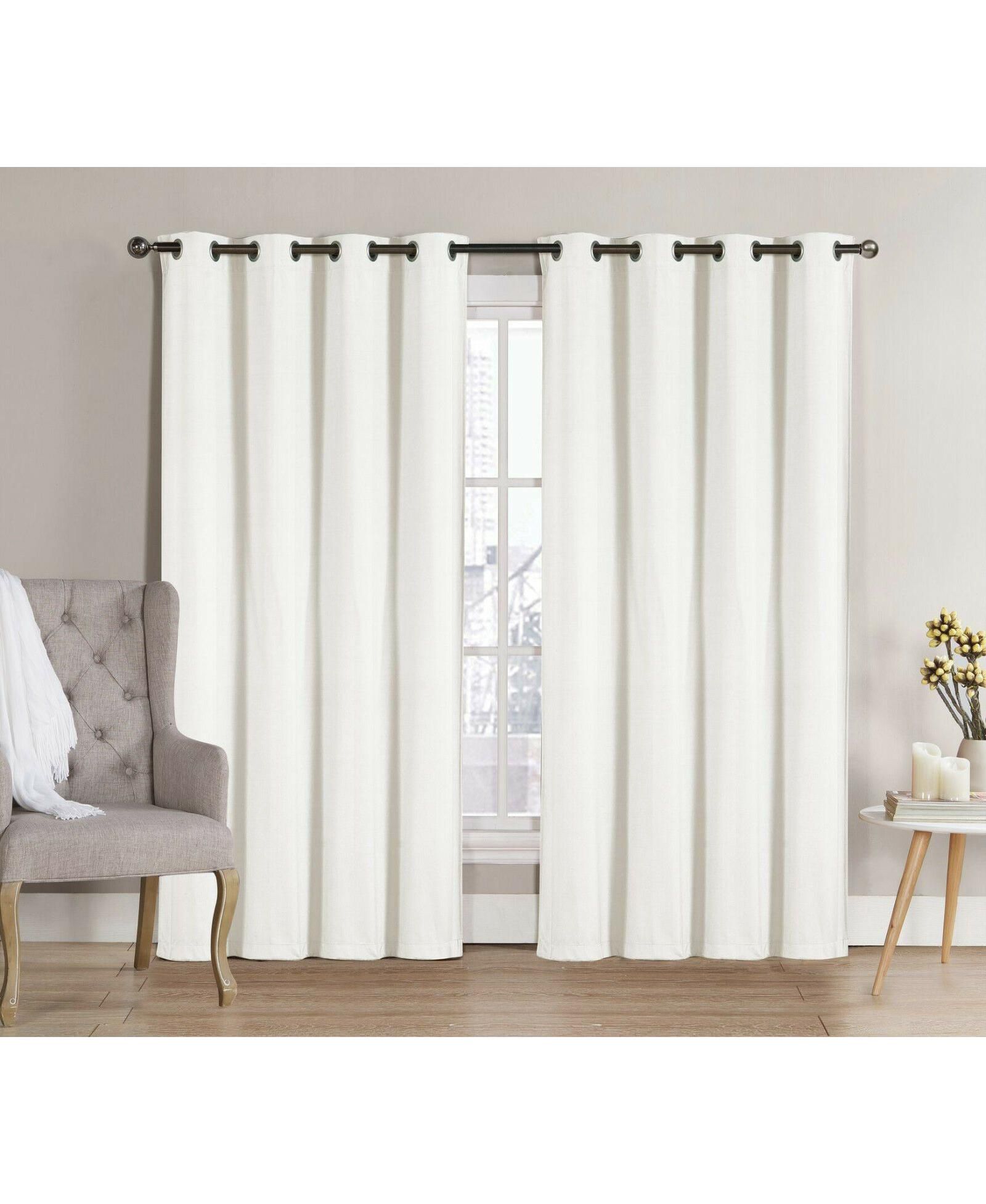 GoodGram 2 Pack: Hotel Thermal Grommet 100% Blackout Curtains, 52 in. W x 95 in. L