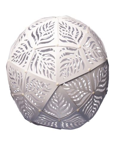 GlowTheory 18-Inch Palm Pattern Design Outdoor Solar Hanging Light