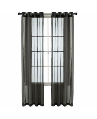 GoodGram Basic Home Grommet Top Sheer Single Window Curtain