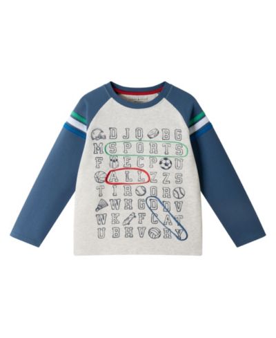 Andy & Evan футболка Raglan Color Blocked Alphabet для малышей