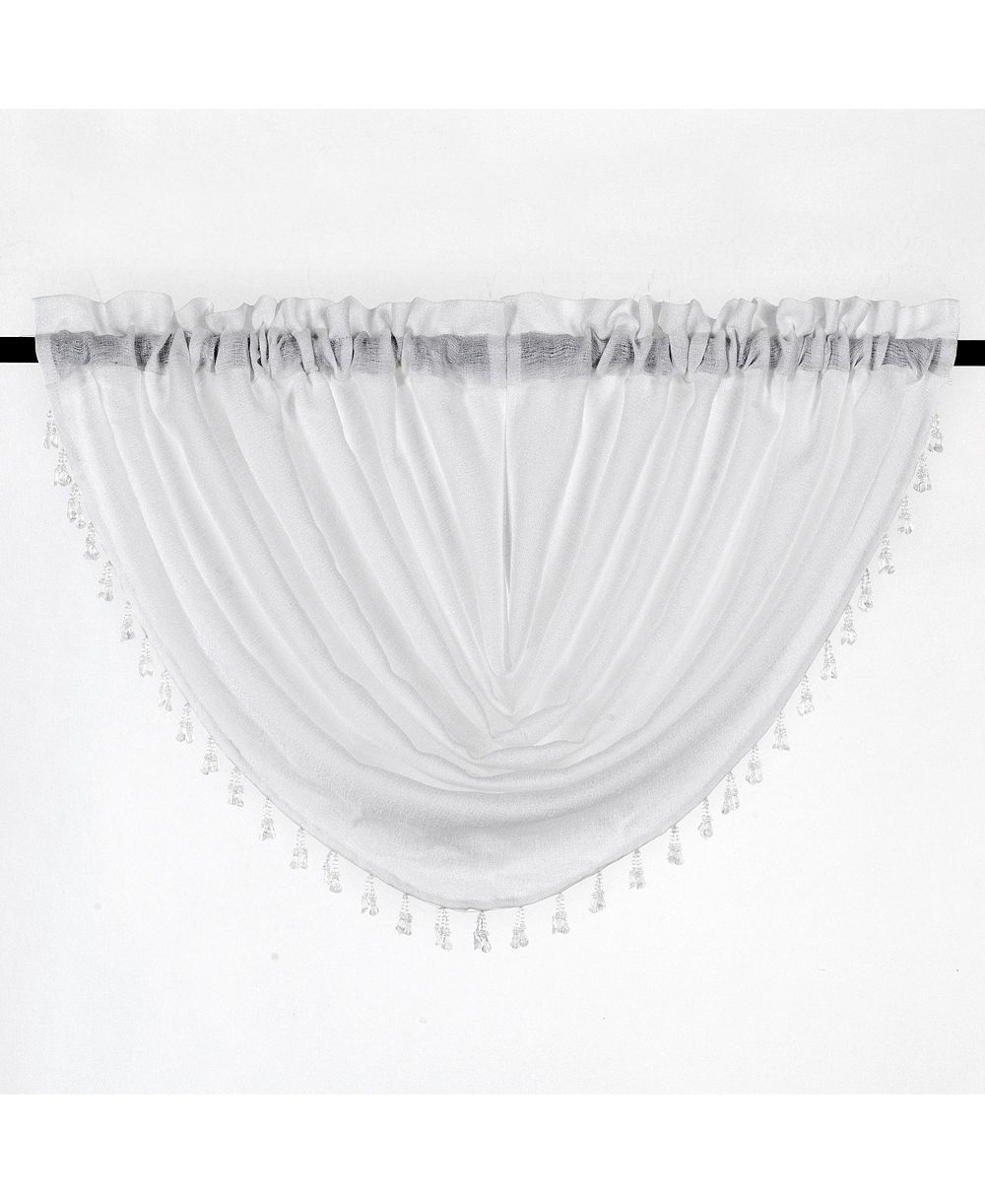 Kate Aurora Living Textured Crepe Sheer Single Window Curtain Treatments and Valances