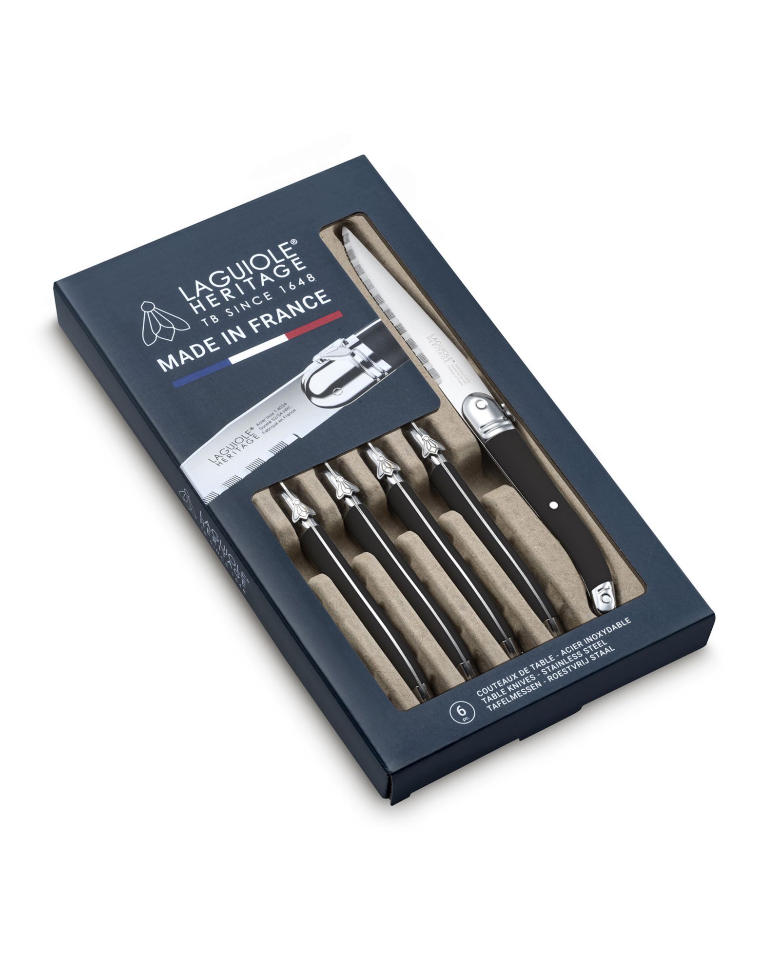 LAGUIOLE HERITAGE Stainless Steel 6-Pc. Steak Knife Set
