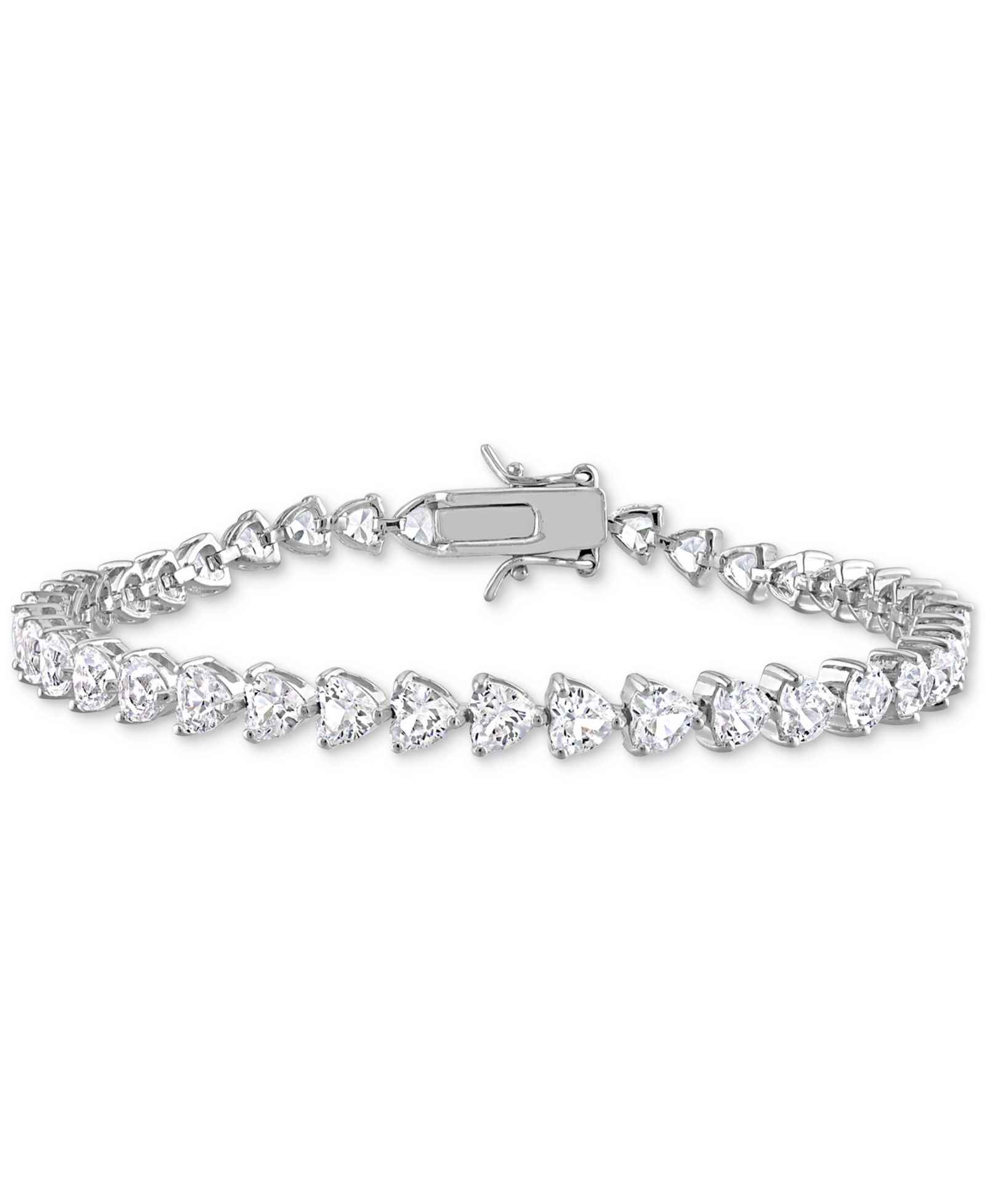 Macy's Браслет Flex с белым сапфиром Lab Grown в Sterling Silver