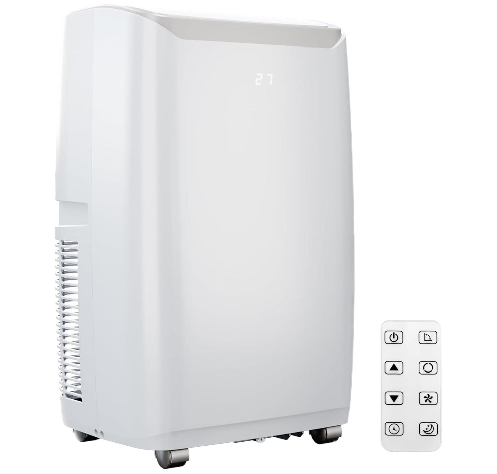 Мобильный кондиционер gaomon 14 000 BTU, эффективное охлаждение для помещений до 750 кв. футов, в комплекте комплект для оконного монтажа и пульт ДУ, компактный дизайн