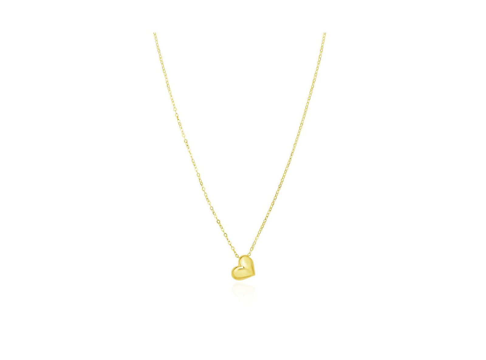 Золотая подвеска The Lovery Mini Asymmetrical Gold Puffy Heart 14K Gold