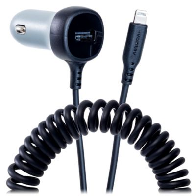 Ventev 27W Dual Car Charger with Apple Lightning Cable