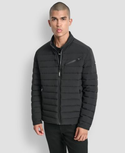 DKNY Men's Moto Quilted Puffer Jacket