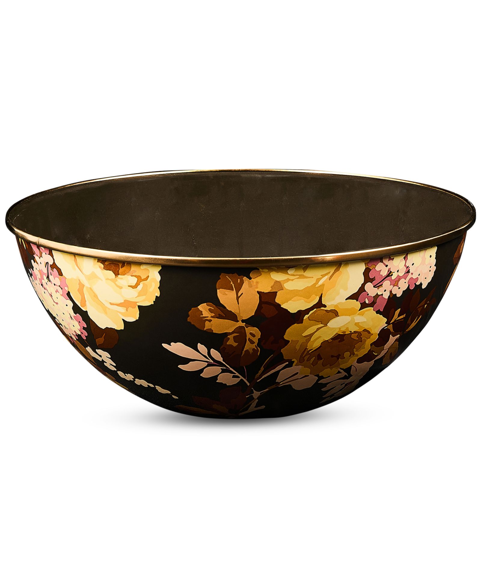 Большая повседневная миска MacKenzie-Childs Wild Rose Brown, 128-oz.