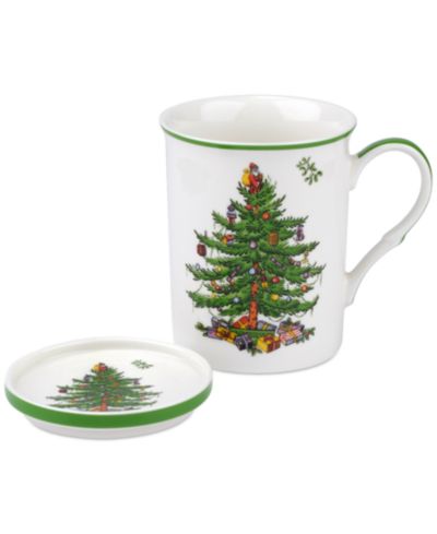 Spode Christmas Tree Mug & Coaster Set