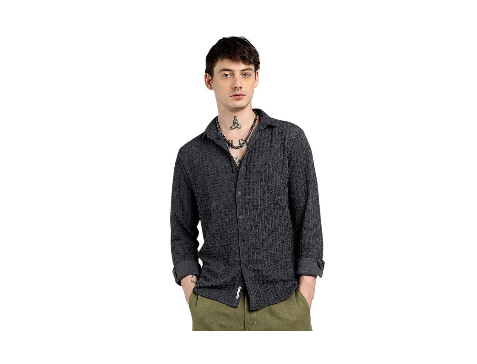 Cahoot Men's Cube-Textured Shirt