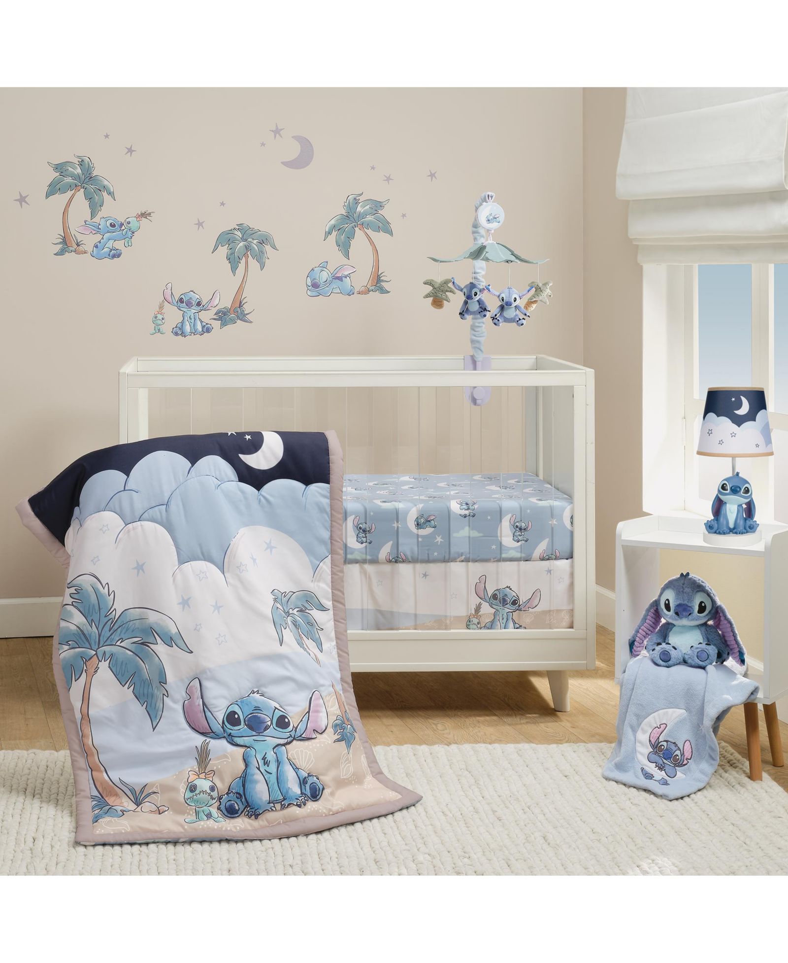 Bedtime Originals Disney Baby Stitch 3-Piece Blue Nursery Crib Bedding Set