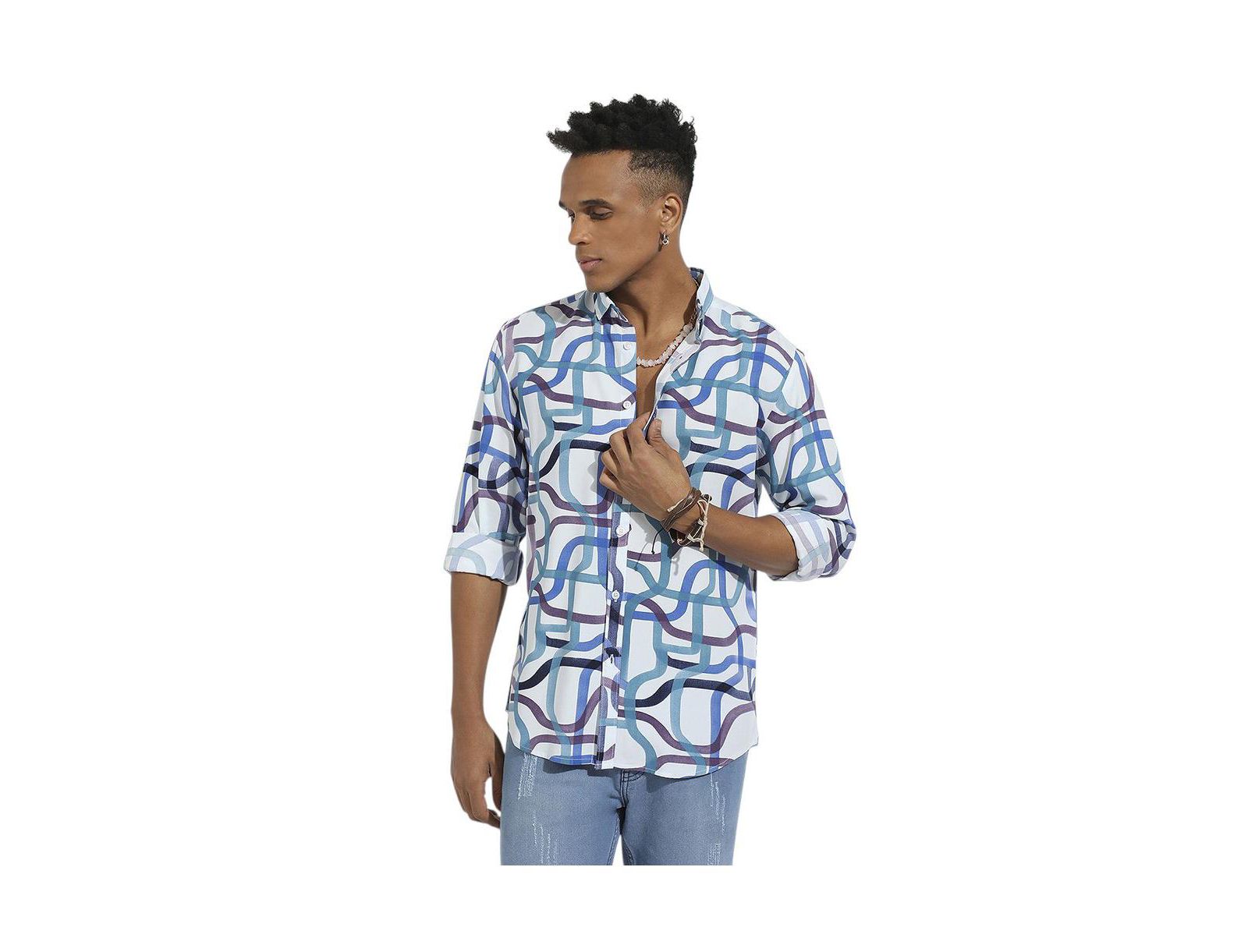 Мужская рубашка Campus Sutra Abstract Print