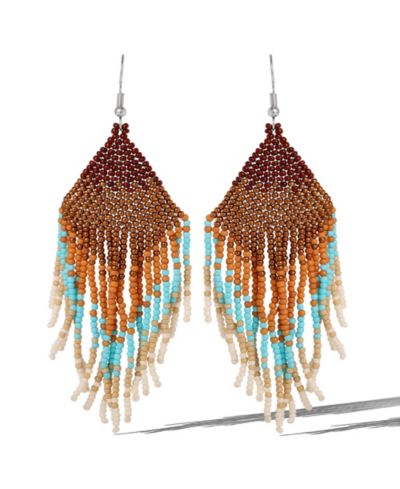 Jessica Simpson Beaded Fringe Earrings in and Ombre