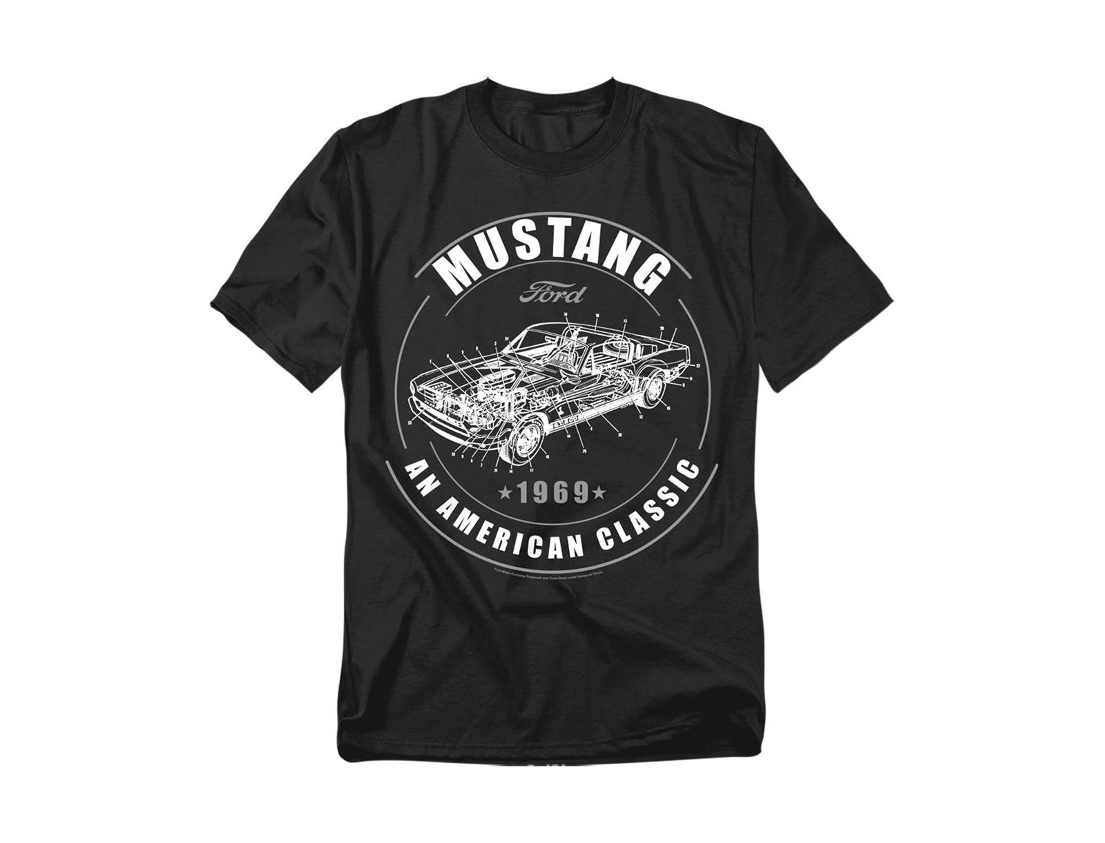 Mustang Men's American Classic Black T-Shirt