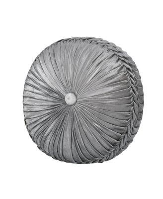 J Queen New York Annabelle Tufted Round Decorative Pillow, 15" x 15"