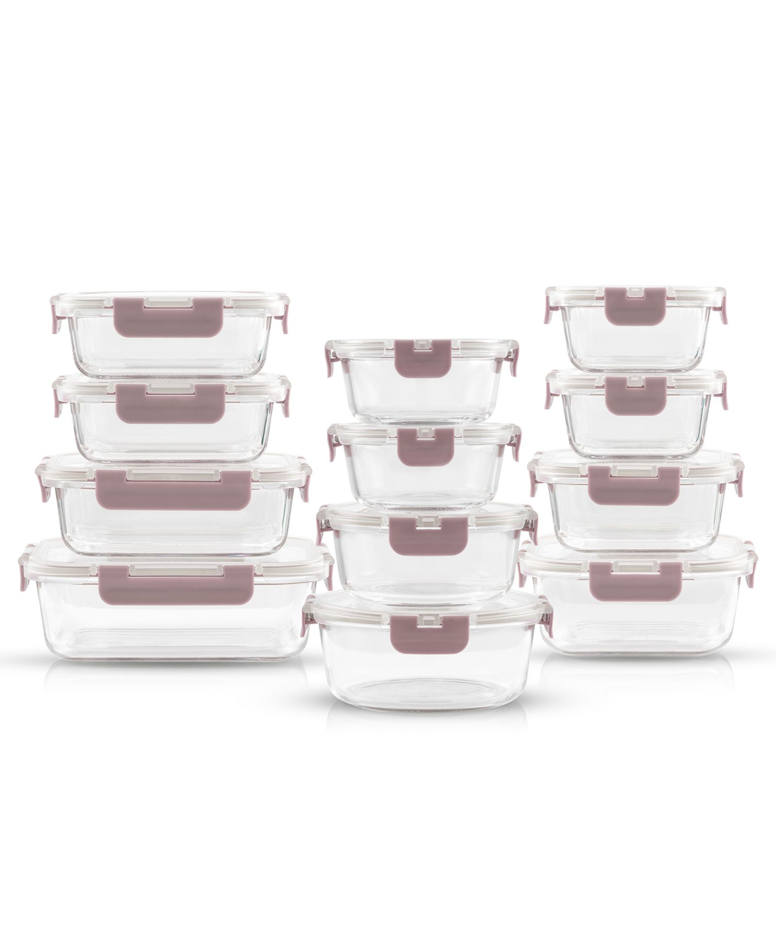 JoyJolt 24-Pc. Glass Storage Containers with Lids