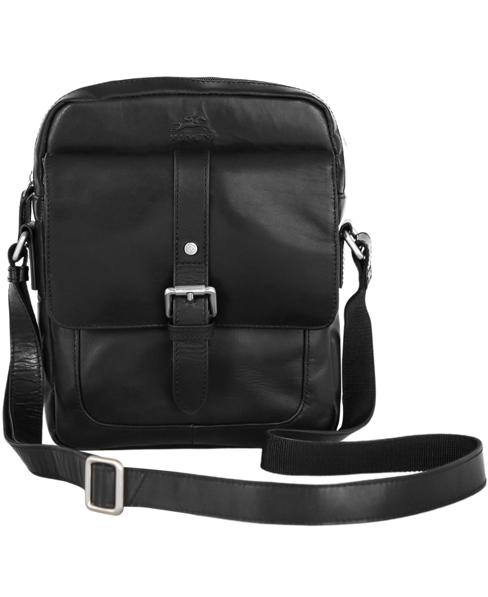 Mancini Men's Leather Crossbody Bag