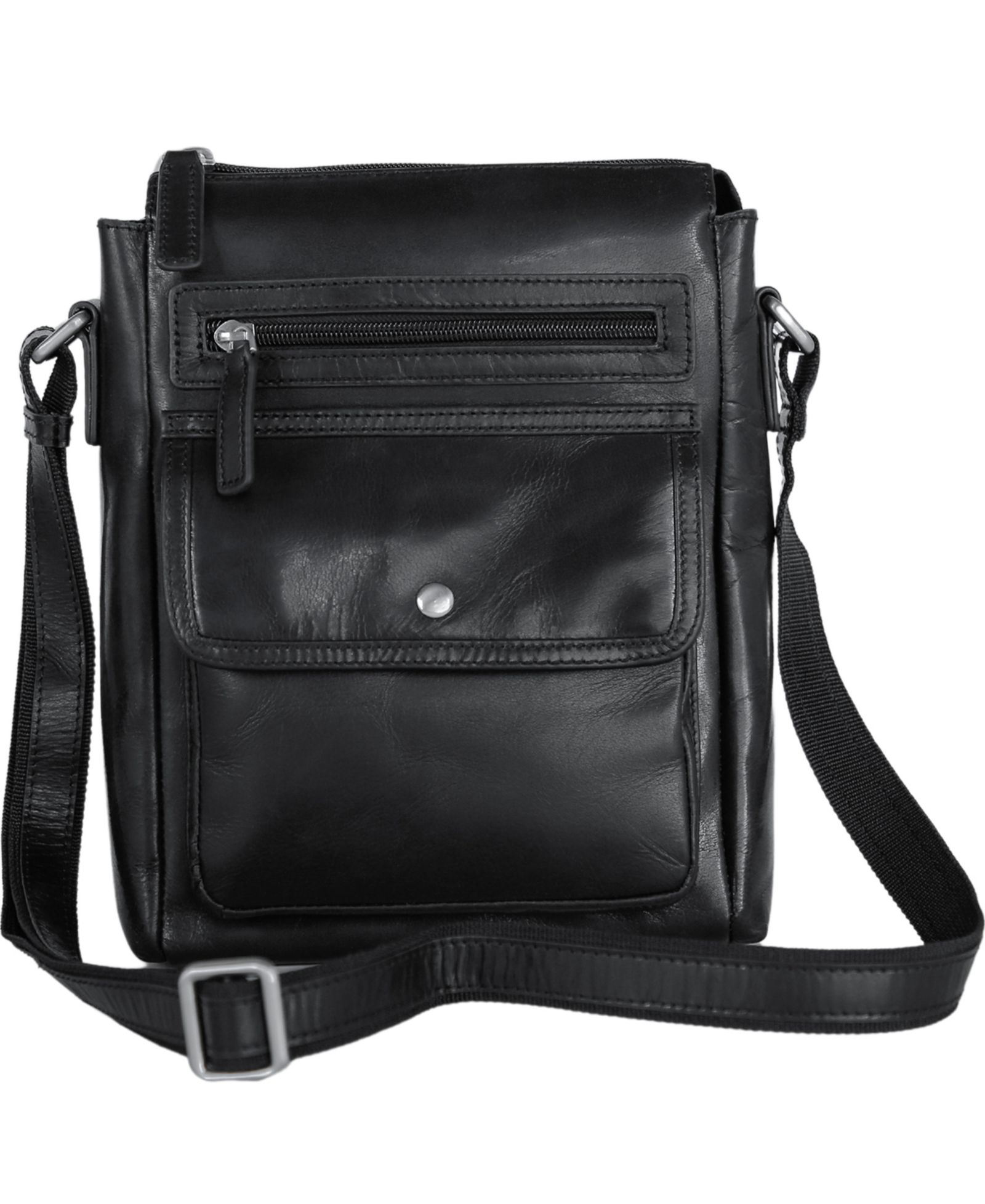 Mancini Men's Everyday Leather Crossbody Bag