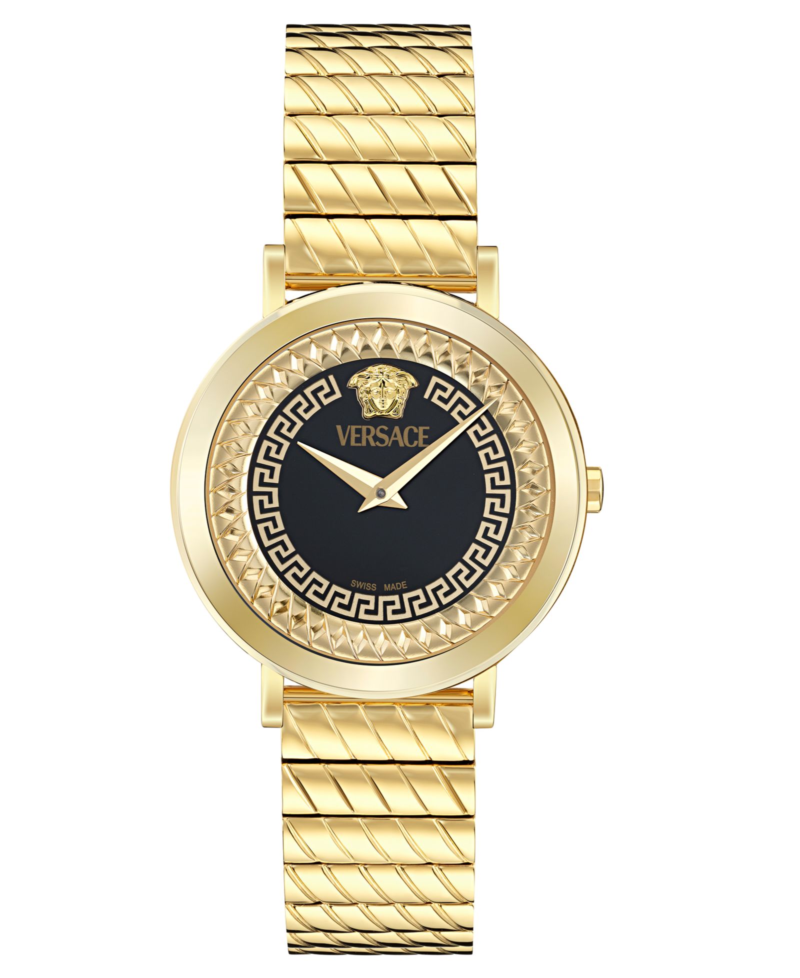Versace Women's Swiss Delphinus Gold Ion Plated Bracelet Watch 35mm