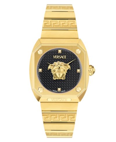 Versace Women's Swiss Medusa Antares Gold Ion Plated Bracelet Watch 35mm